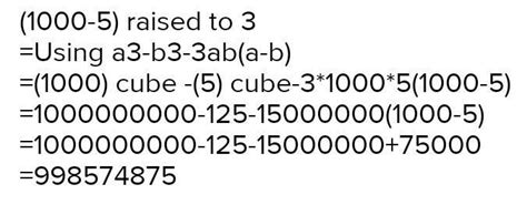 evaluate the following using suitable identities: (995)^3 - Brainly.in