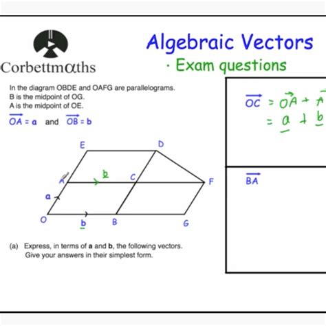 Column Vectors Corbettmaths 的图像结果