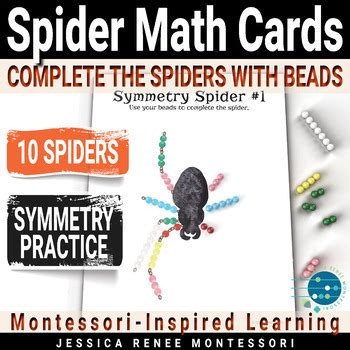 Montessori Halloween Math Cards: Symmetrical Spider, Fall Activity ...