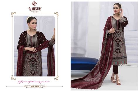 Mahnur Vol 41 Embroidery Pakistani Salwar Kameez Collection