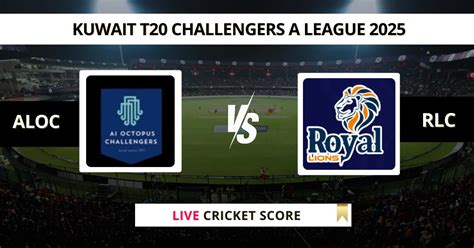 AIOC vs RLC Live Score | Kuwait T20 Challengers A League 2025