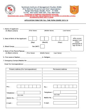 Fillable Online sims Constituent of Symbiosis International (Deemed ...