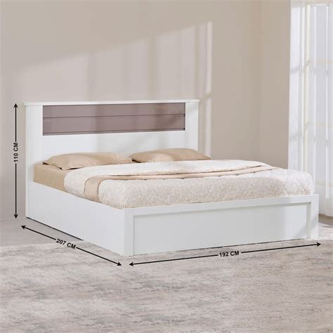 Buy Quadro Cosco King Bed with Hydraulic Storage - White from Home ...