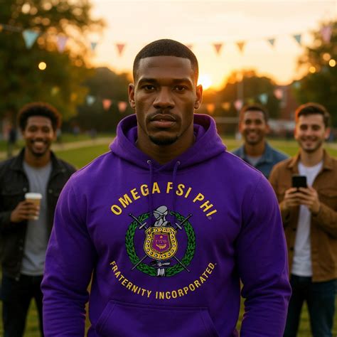 Omega Psi Phi Crest Sweatshirt – Embroidered Fraternity Shield Crewneck ...