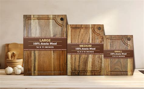 Buy bugga-buggi | Set of 3 Chopping/Cutting/Serving Board | Reversible ...