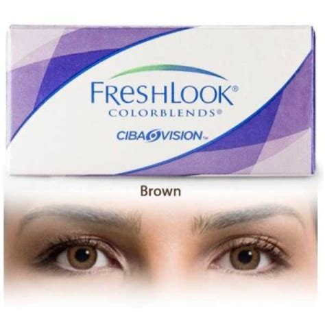 Ciba Vision Fresh Look Colorblends Monthly Contact Lens (-4.25, Brown ...