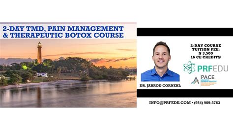 2-Day TMD, Pain Management, and Therapeutic Botox Course, Care ...
