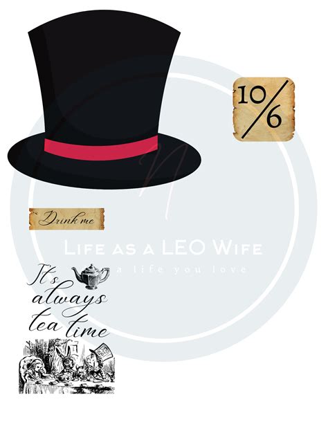 Mad Hatter Hat Printable Template