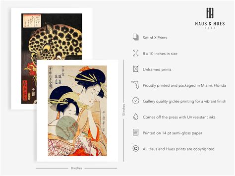 Buy Haus and Hues Asian Art Prints Japanese Art Wall Decor - Set of 6 ...
