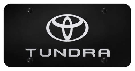 Buy Toyota Tundra Laser Etched Logo Black Finish License Plate ...