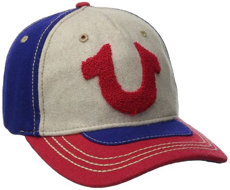 True Religion Men's Tufted Wool Baseball Cap, Navy, One Size: Amazon.in ...