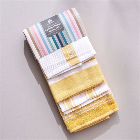 Buy Colour Refresh Set of 4 Cotton Kitchen Towels from Home Centre at ...