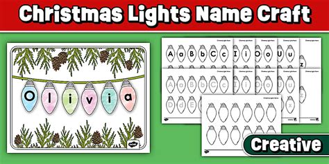Christmas Lights Name Craft