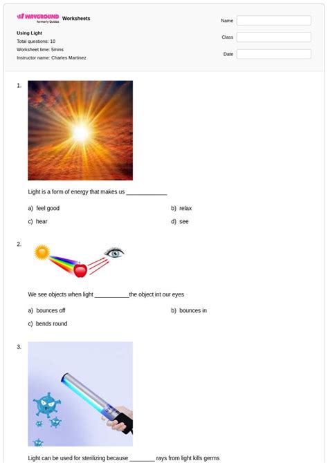 50+ Light worksheets for Class 2 on Wayground | Free & Printable