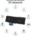 EVM Wireless Rounded Key Keyboard & Mouse Combo Combo Set Price in ...