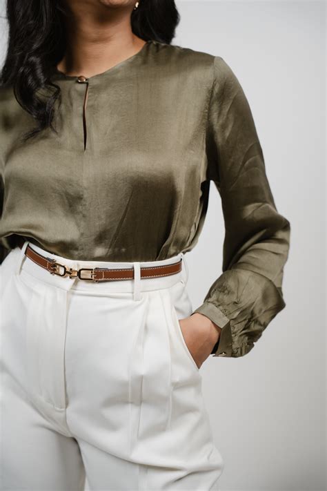 The Modern Muse Top | Premium Satin Everyday Top for Women – OLKA