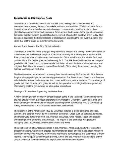 Historical Background of Globalization 的图像结果