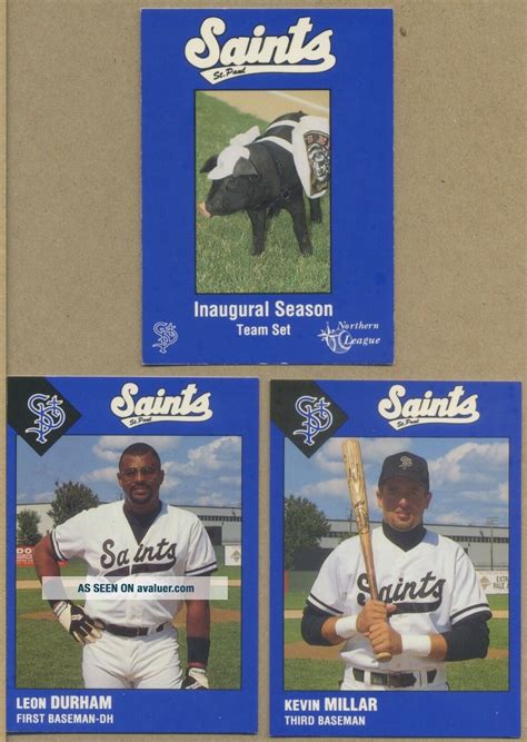 1993 St. Paul Saints Team Issue Set Inaugural Season Leon Durham Kevin ...