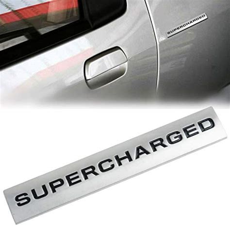 PRIKNIK 3D Supercharged Logo Stickers Car | Metal Sticker, Black and ...