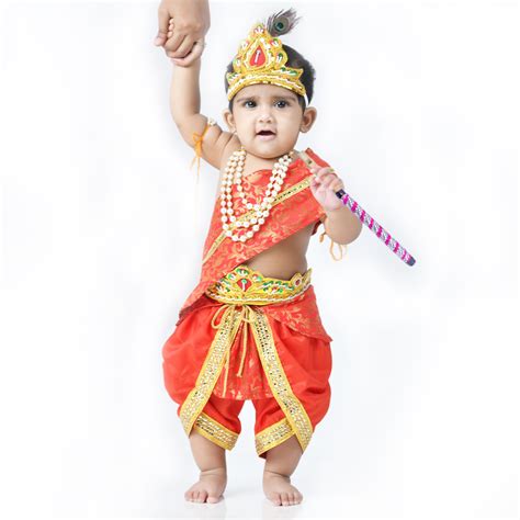 Krishna Dress for Baby Boy Kids Set of 10 Little Krishna Ji Kanha Janm ...