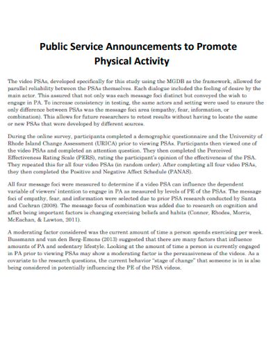 Image result for PSA Announcement Examples