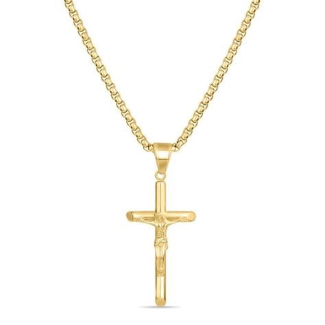 Crucifix Pendant (Gold) | Fab Couture