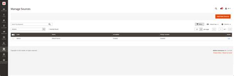 Manage inventory sources | Adobe Commerce