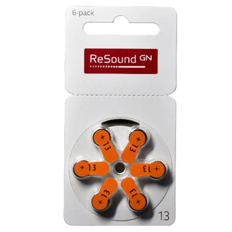 GN ReSound Size 13 Hearing Aid Batteries – Long-Lasting Zinc-Air ...