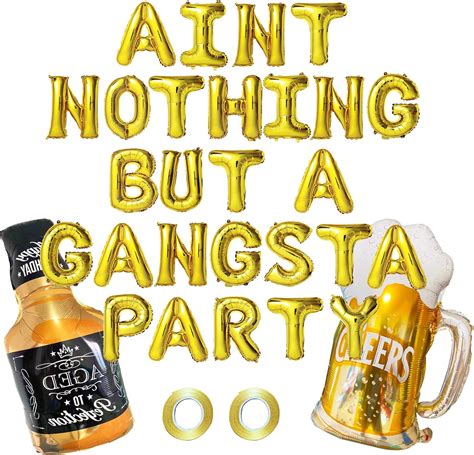 18“Gold Aint Nothing But a Gangsta Party Letter B | Ubuy India
