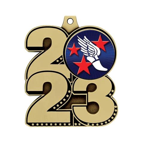 Buy 2023 3D Molded Winged Foot Stars Medal Award, Gold 2 1/4 Trophy ...