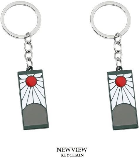 Newview 2 Anime Demon Slayer Key Chain Tanjiro Hanafuda Keychain Key ...
