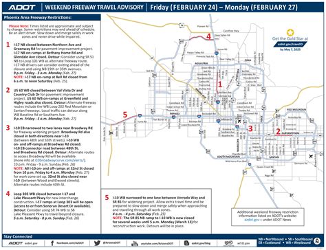 Phoenix area freeway closures this weekend, 24–27 | North Central News