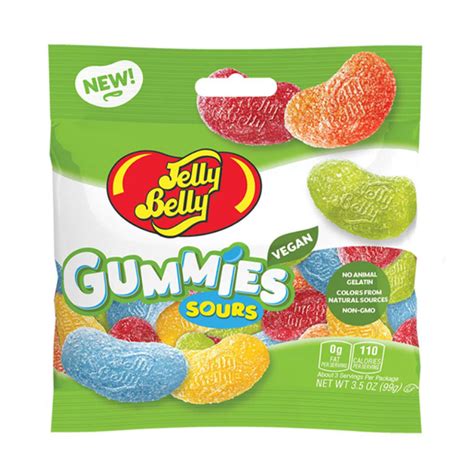 Jelly Belly - Jelly Bean Shaped Gummies Sours Peg Bag (3.5oz) – Uncle ...