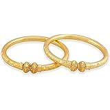 Minabazar City Gold Micro Gold Plated Bangles for Women (Pack of 2 ...