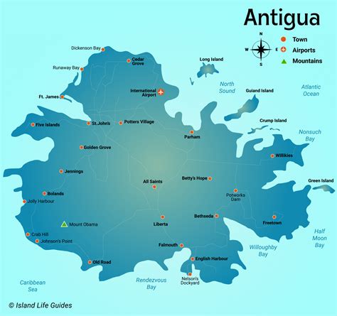 Antigua Island Map