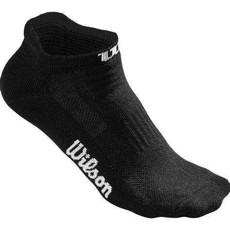 Wilson Womens No-Show Socks (3 Pairs) - Black (Size 4-9) - Tennisnuts.com