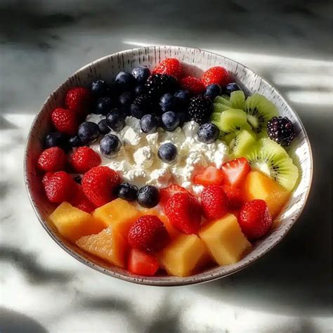 Cottage Cheese Fruit Bowl - Recipe Flame