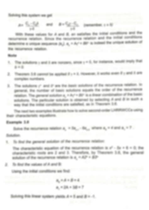 Second Order Linear Homogeneous Recurrence Relations 的图像结果