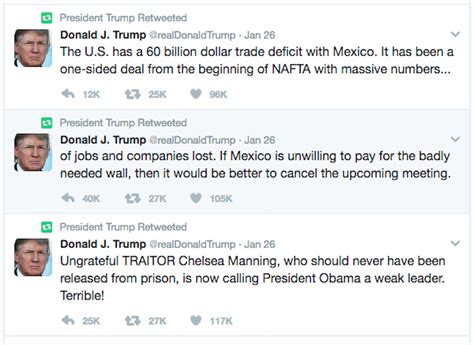 Trumps Latest Tweets 的图像结果