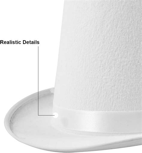 Buy Funny Party Hats White Costume Felt Top at Ubuy India