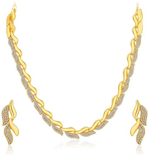 Buy Alloy Gold Plated Necklace Set For Women by Mfj Fashion Jewellery ...
