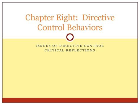 Image result for Directive Control Definition
