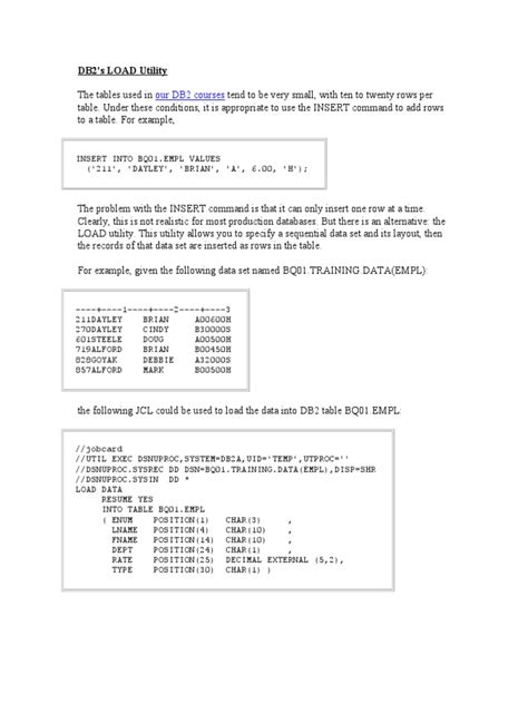 Image result for Load a File to DB2 Table Mainframe