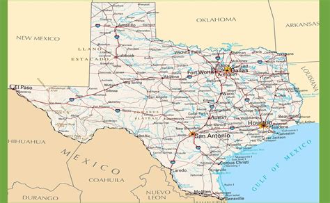 Map Of Texas And Oklahoma - Map