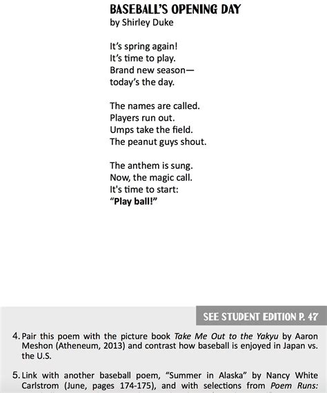 Famous Baseball Poems