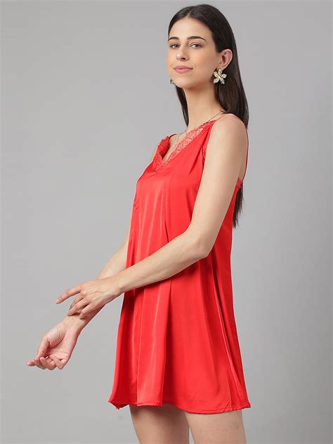 Marilyn Moment Satin Dress - Red – OhSoFly