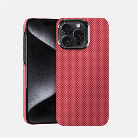 iPhone 15 ProMax Real Carbon Fiber Back Cover With Kickstand