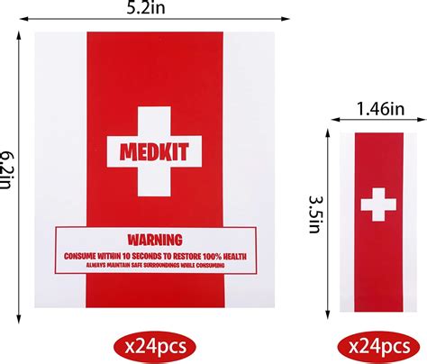 MUMULULU 48 PCS Gaming Party Supplies Medkit Labels Chocolate India | Ubuy