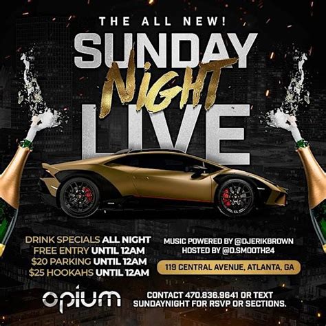 Sunday Night Live at Opium Nightclub, Opium/SPK, Atlanta, 17 September ...