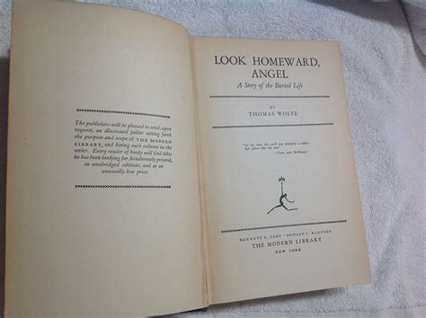 Look Homeward, Angel (1st edition) by Thomas Wolfe | Goodreads